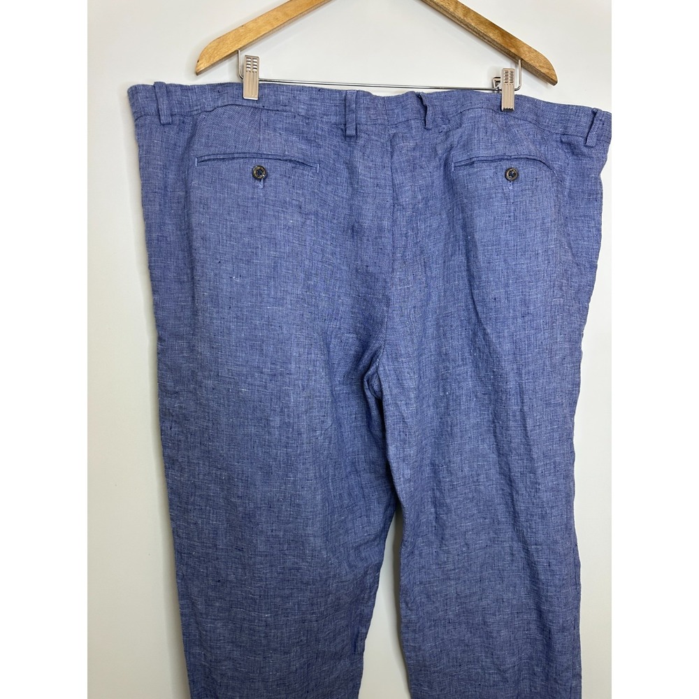 Murano Baird McNutt 100% Linen Alex Fit Flat Front Pants Mens 48" x 32" Cuffed - Picture 7 of 12